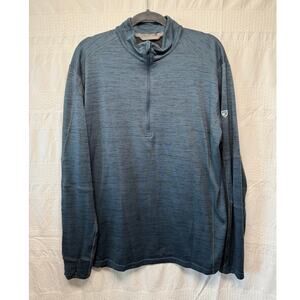 Kuhl Men's Alloy Long Sleeve 1/4 Zip Pullover, Charcoal Blue XXL Hiking Outdoors
